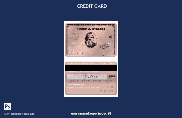 stile verificato Modello di carta in metallo oro rosa Amex della banca USA Unive